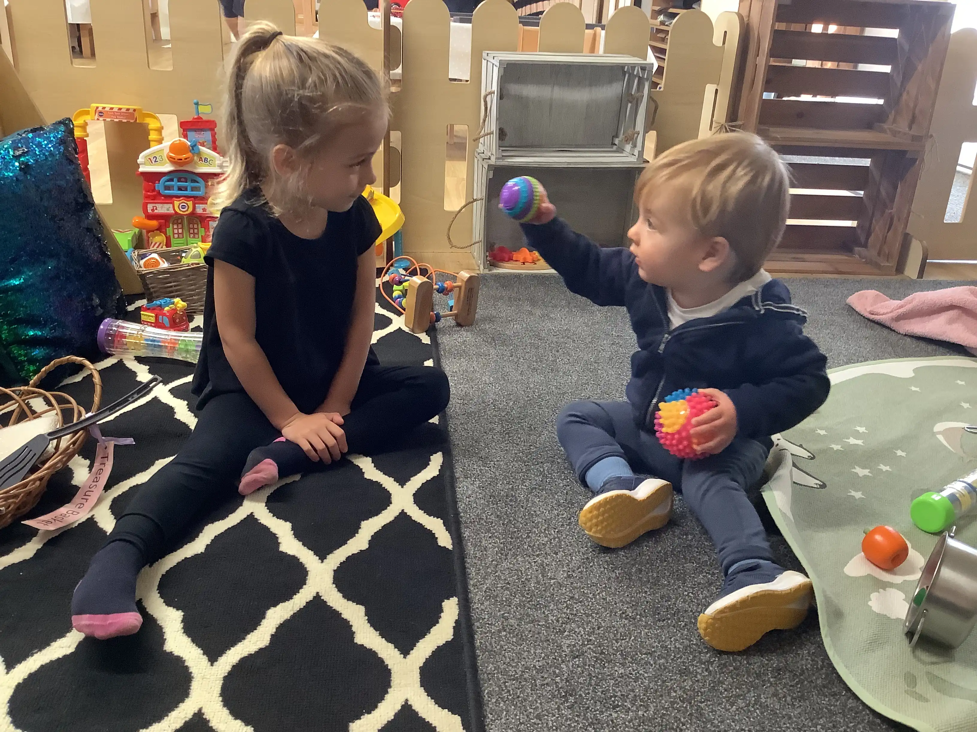 Playing at Cinder Ash Pre School