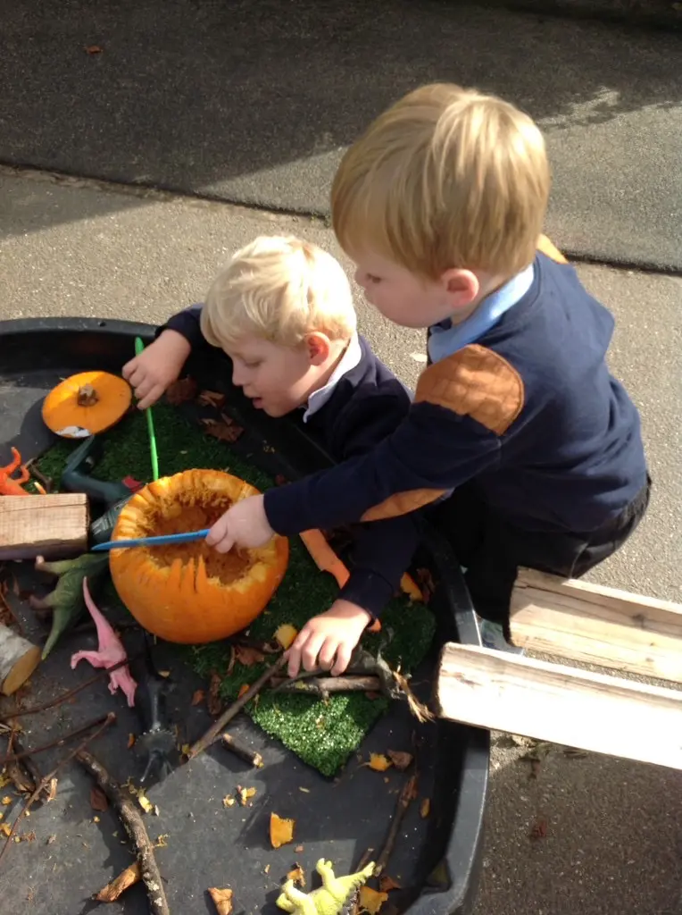 Playing at Cinder Ash Pre School